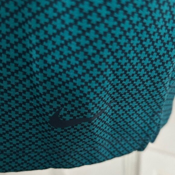 Nike Dri-Fit Golf Tennis Polo Collared Tank Top Teal Geometric Sz Med - Picture 5 of 14